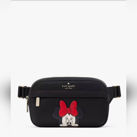 Disney Handbags - Disney X Kate Spade New York Minnie Nylon Belt Bag KG590 Black